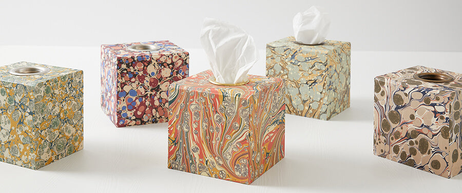 Bespoke Marbled Tissue Boxes