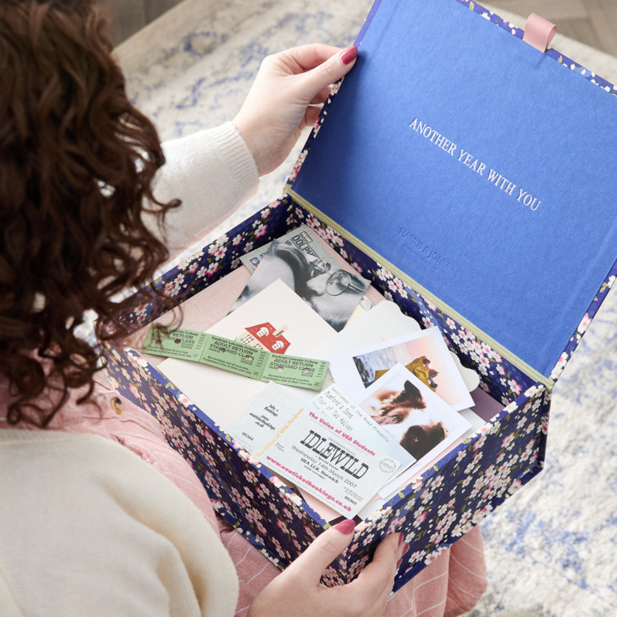 Patterned Anniversary Keepsake Box