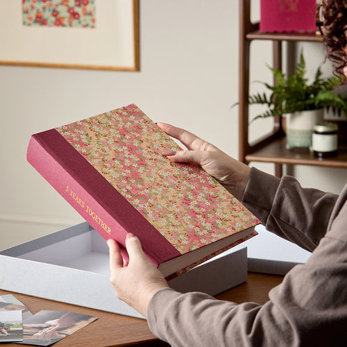 Patterned Anniversary Slip-In Photo Album