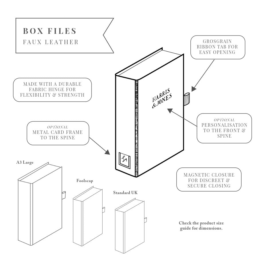 Faux Leather Box File