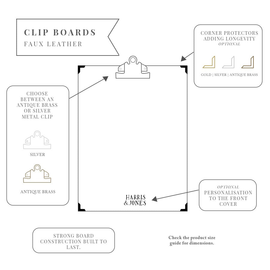 Faux Leather Clipboards