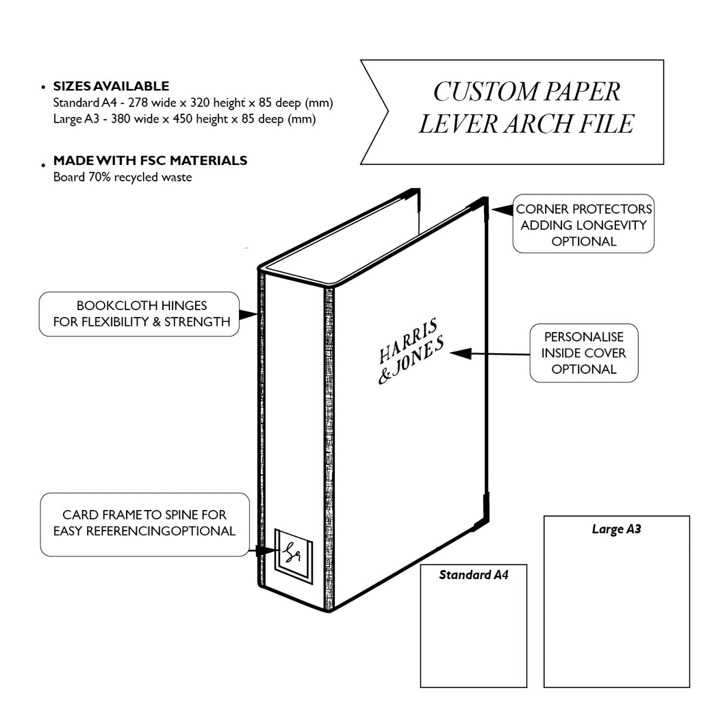 Design Your Own | Lever Arch Files | Send Your Paper | HARRIS & JONES LTD