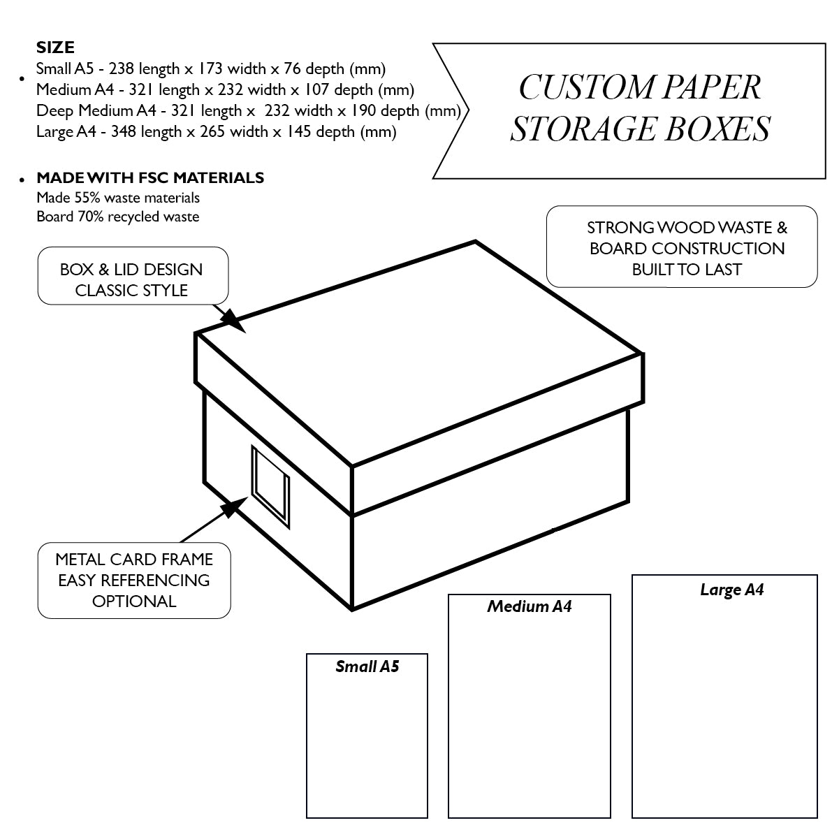 Customisable Storage Boxes