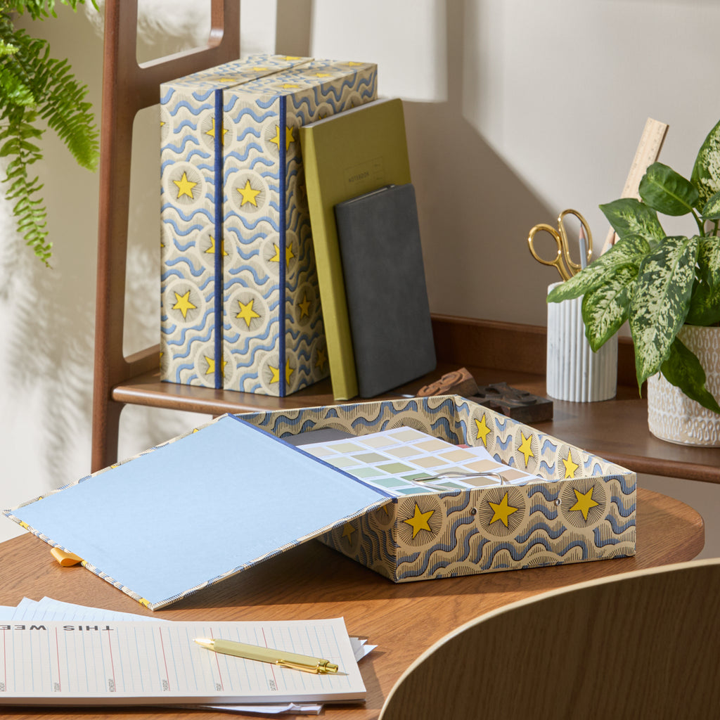 Designer Box File Set l Set of One, Three or Five | HARRIS & JONES LTD