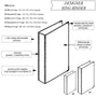 Diagram of a designer ring binder with specifications and features listed.