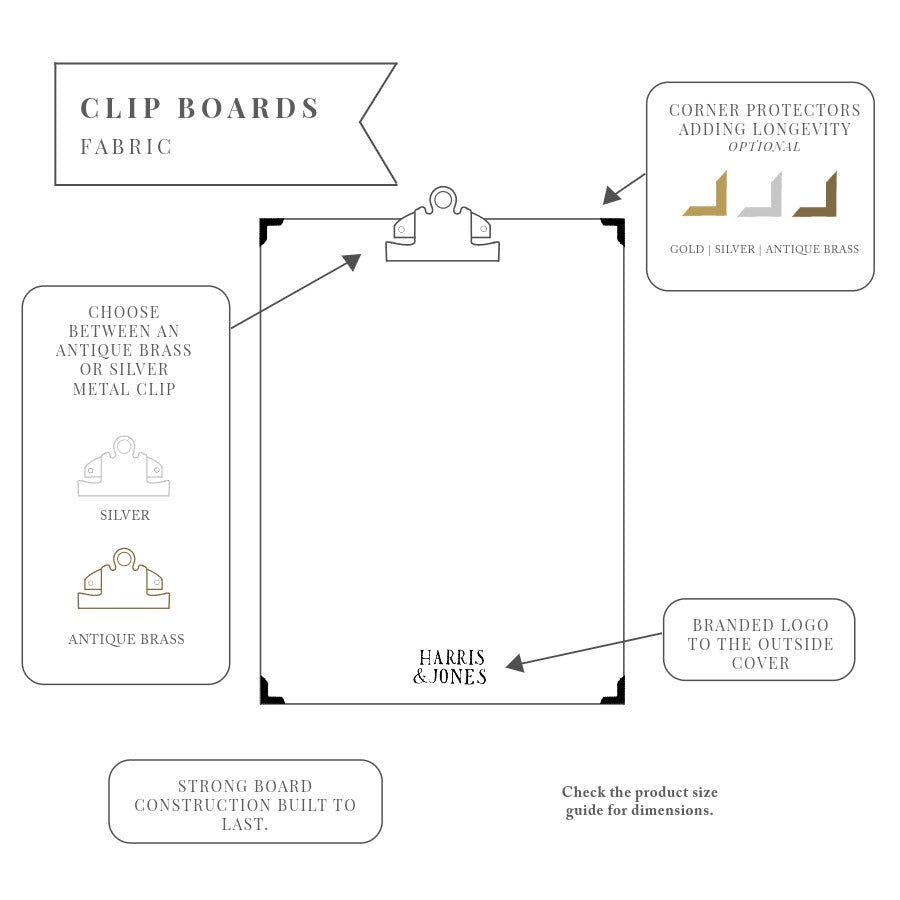Fabric Branded Clipboard