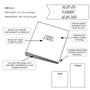 Diagram of slip-in fabric albums with Harris & Jones branding and specifications.