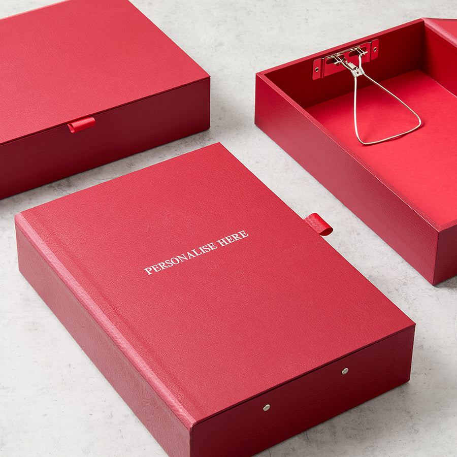 Box File Set Faux Leather Box File Set l Set of One, Three or Five | HARRIS & JONES LTD