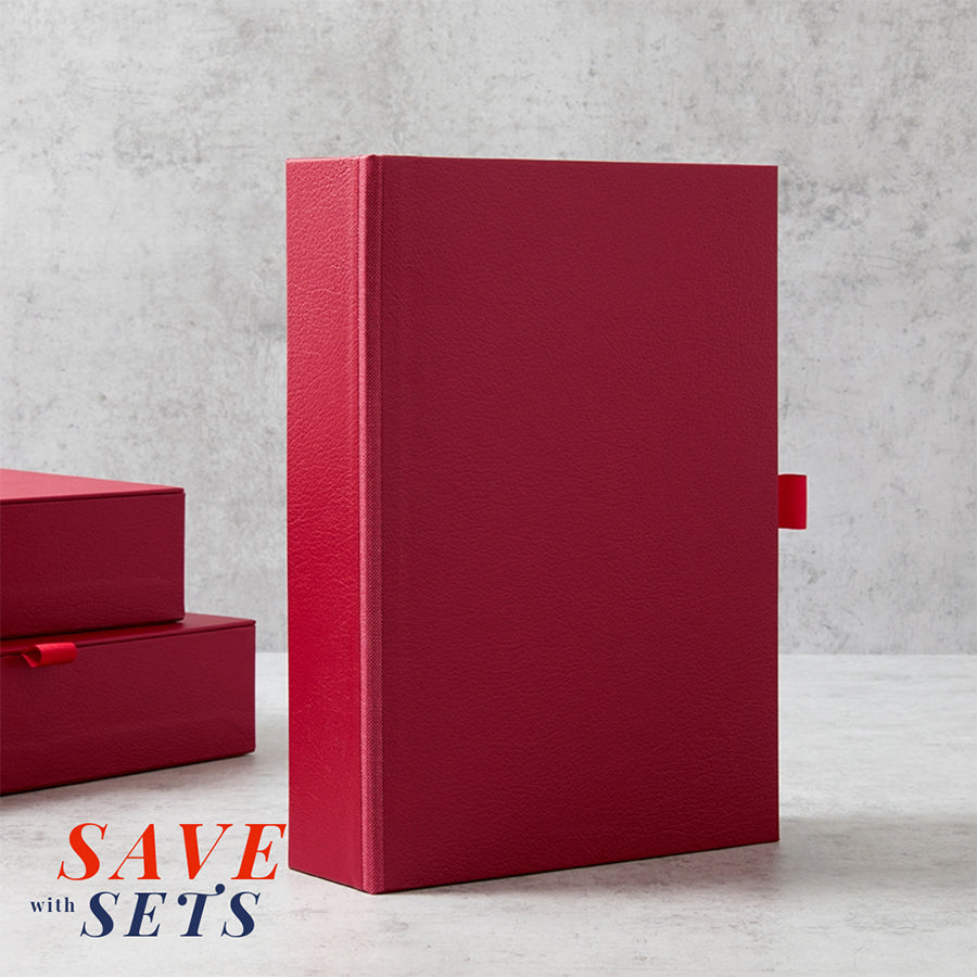 Faux Leather Box File - Set