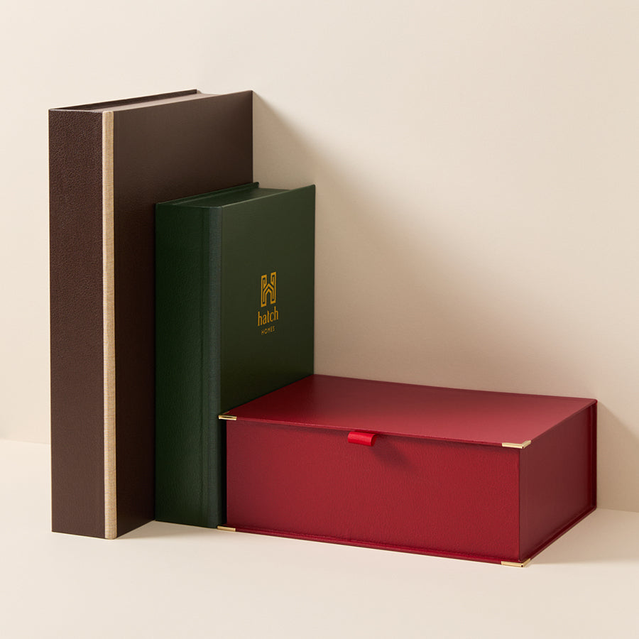 Faux Leather Branded Document Box