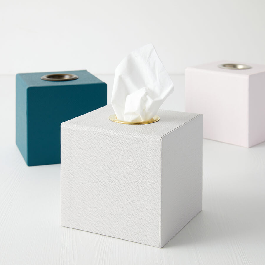 Faux Leather Tissue Box