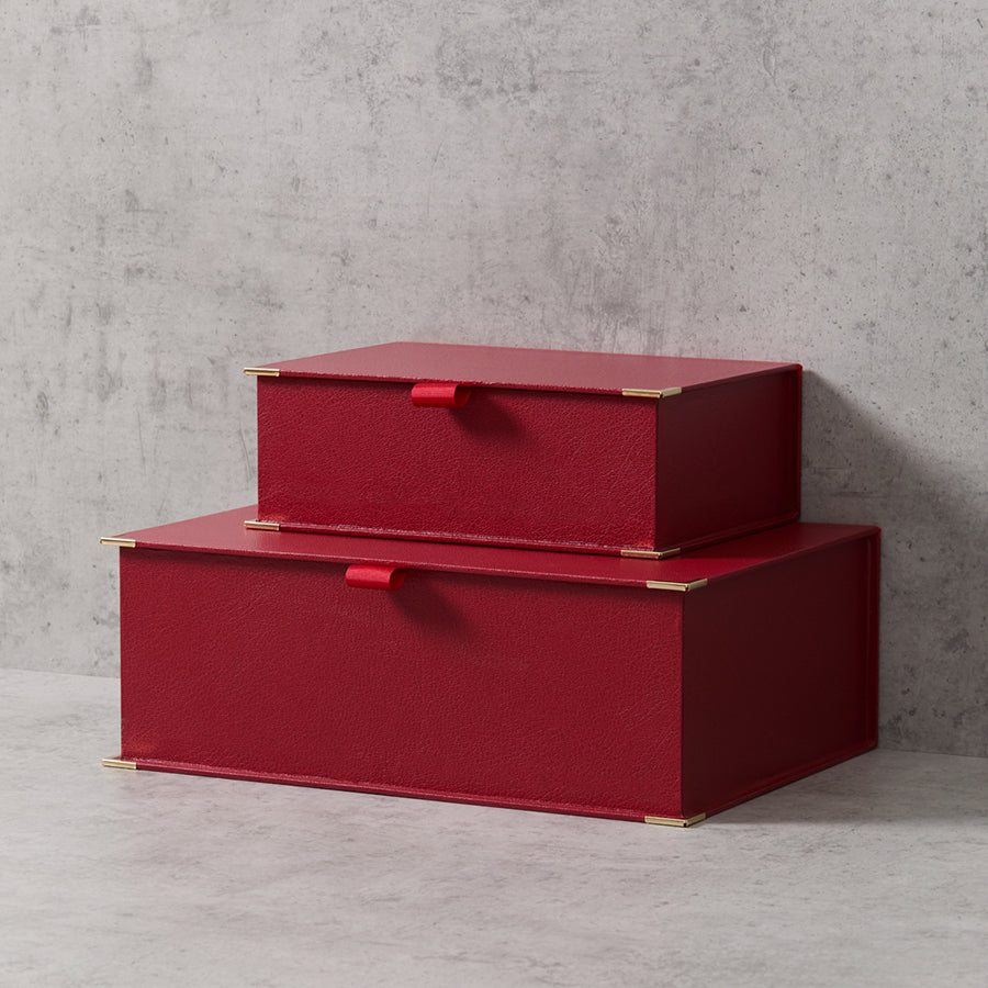 Faux Leather Keepsake Box Set