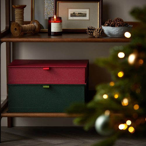 Faux Leather Box File