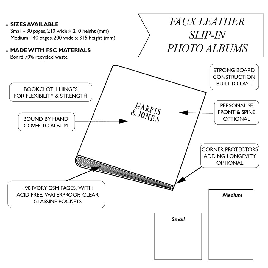 Slip-In Faux Leather Photo Album