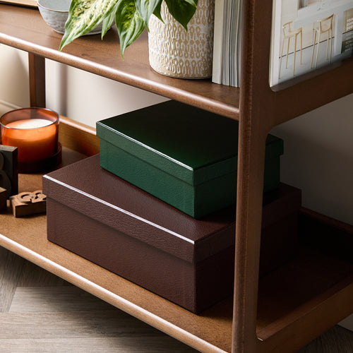 personalised chic faux leather  storage boxes