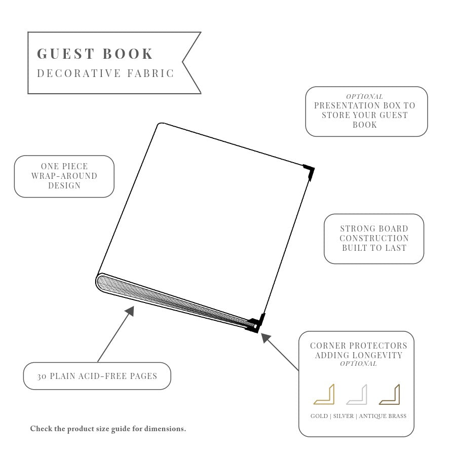 Decorative Fabric Guest Book