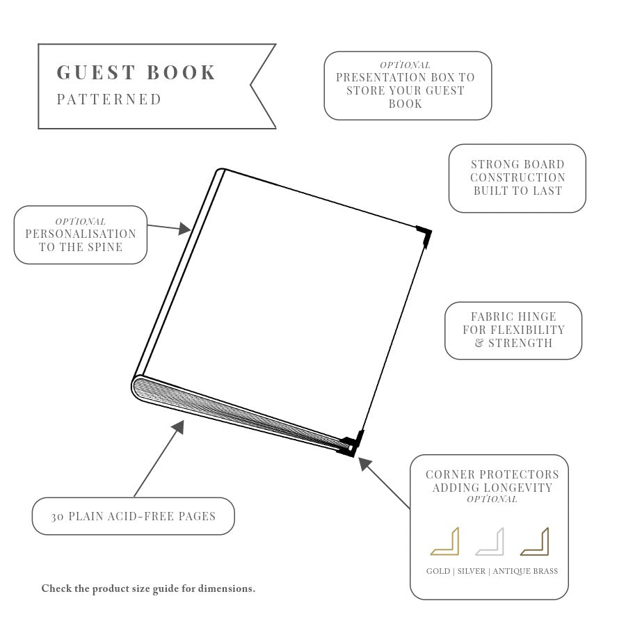Patterned Memorial Guest Book