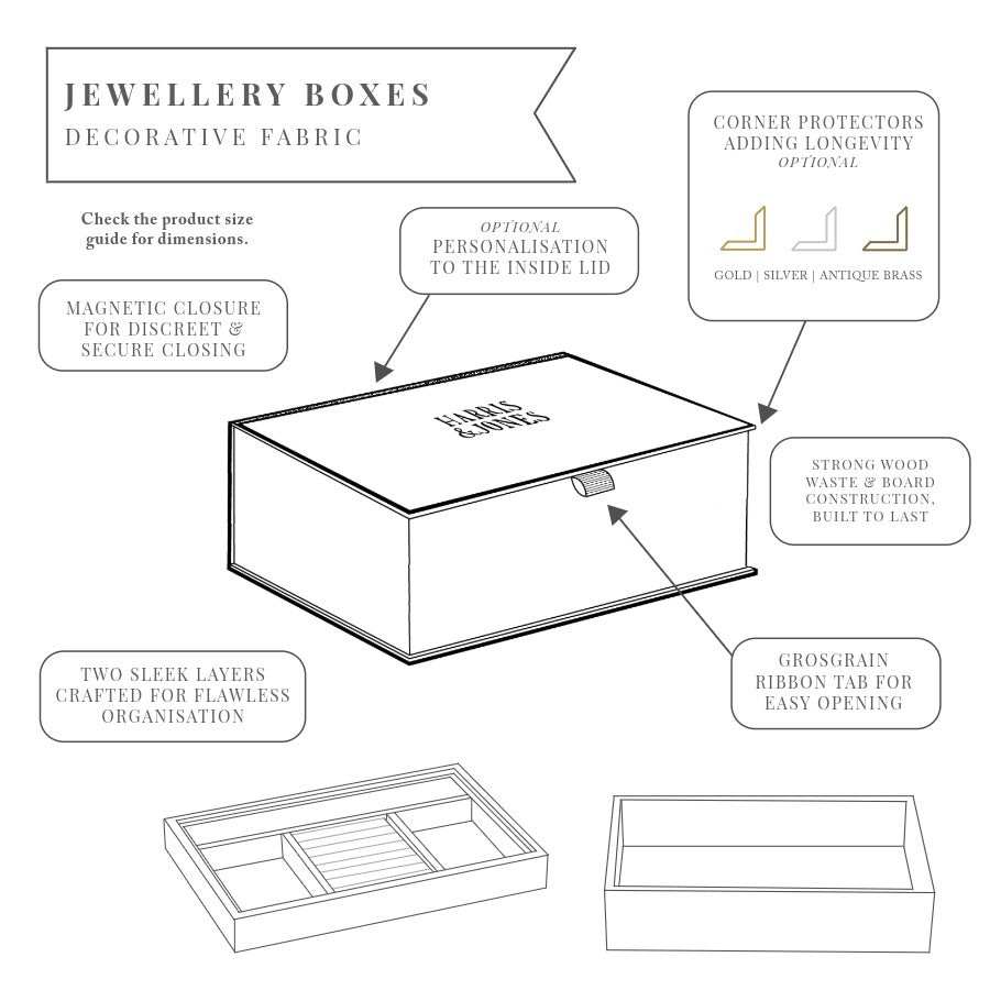 Decorative Fabric Jewellery Box