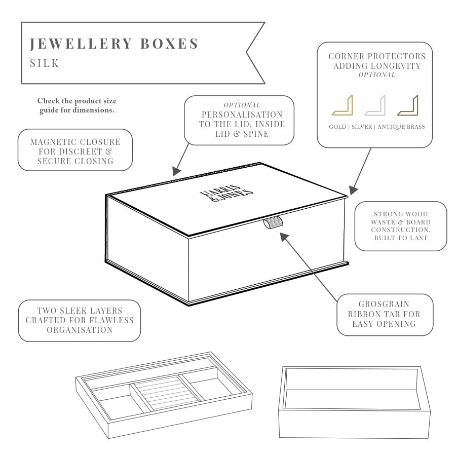 Silk Wedding Jewellery Box
