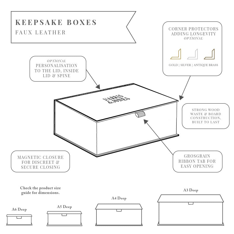 Faux Leather Keepsake Box