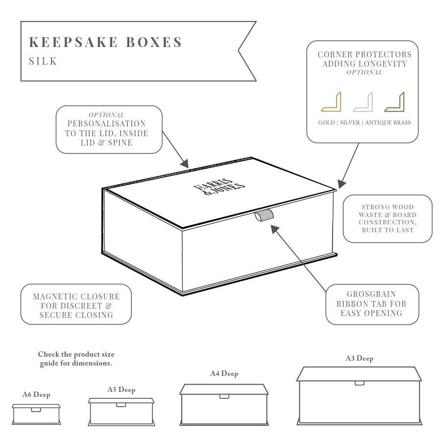 Silk Wedding Keepsake Box