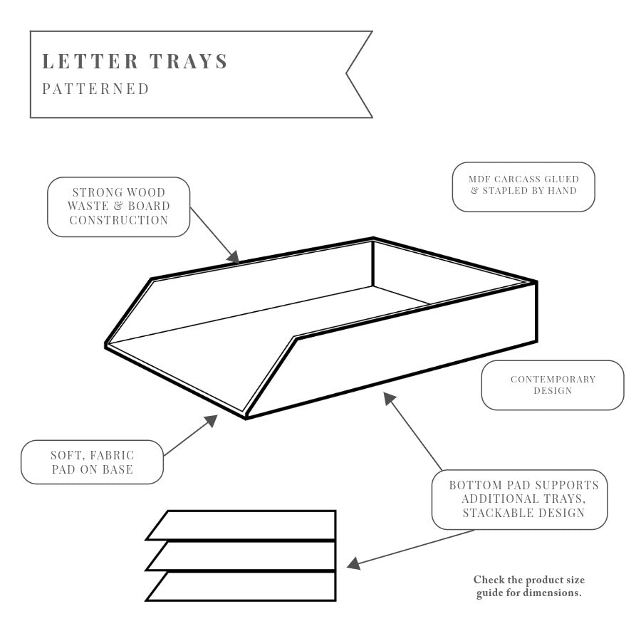 Patterned Letter Trays