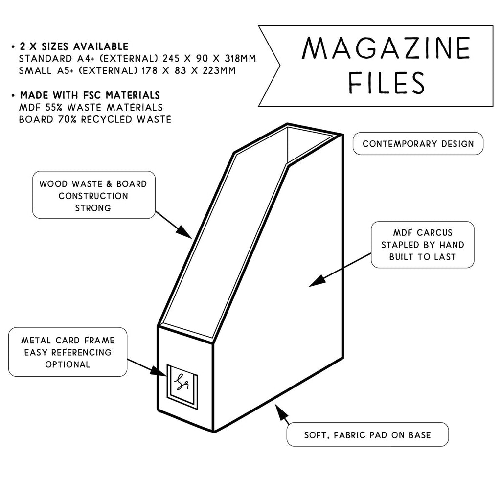 Patterned Magazine File William Morris Magazine Files | Handmade in the UK | HARRIS & JONES LTD