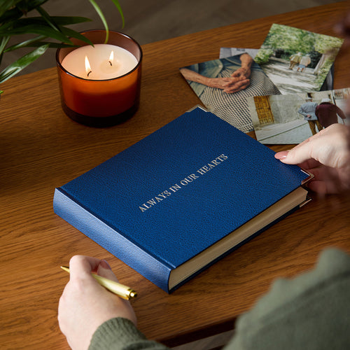 Faux Leather Memorial Guest Book