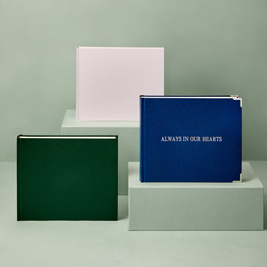 Faux Leather Memorial Guest Book