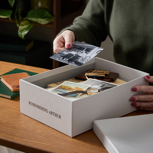 Faux Leather Memorial Memory Box