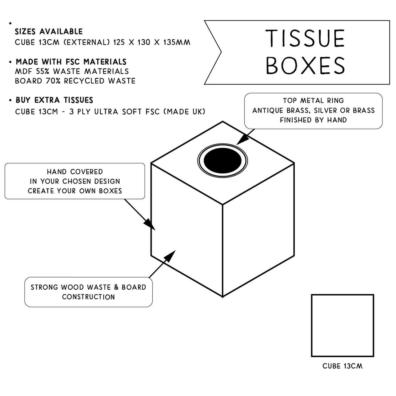 Rapture & Wright Tissue Boxes