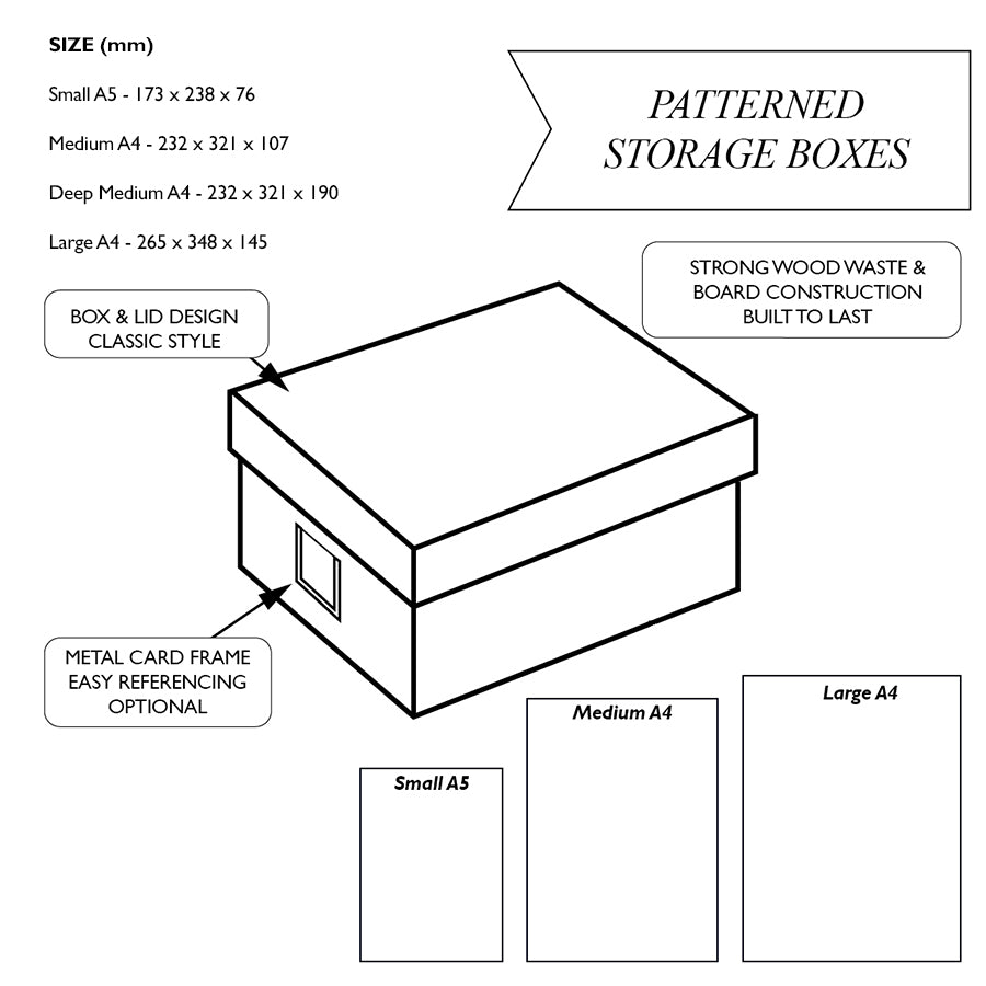Patterned Storage Boxes l Pretty Storage Boxes with Lids | HARRIS ...