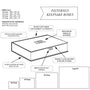 Diagram of a patterned keepsake box with labeled features on a white background