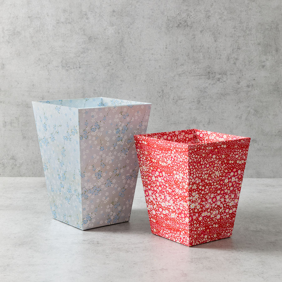 Patterned Waste Paper Bins