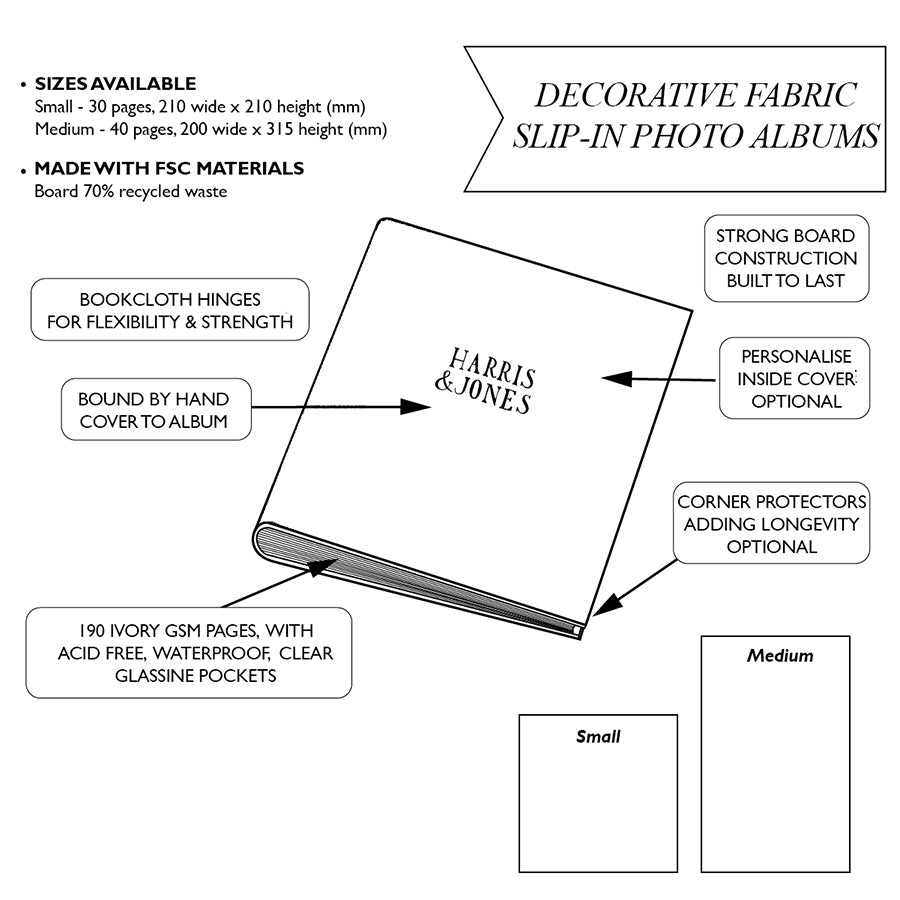 Slip-In Decorative Fabric Photo Album