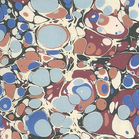 Decorative Marbled Red and Blue Cover