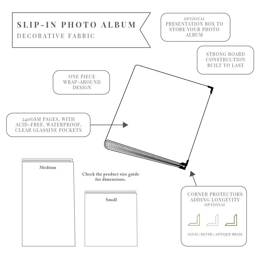 Slip-In Decorative Fabric Photo Album