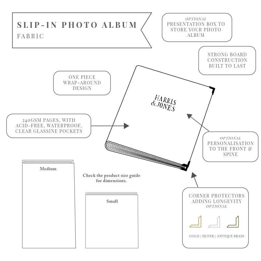 Fabric Memorial Slip-In Photo Album