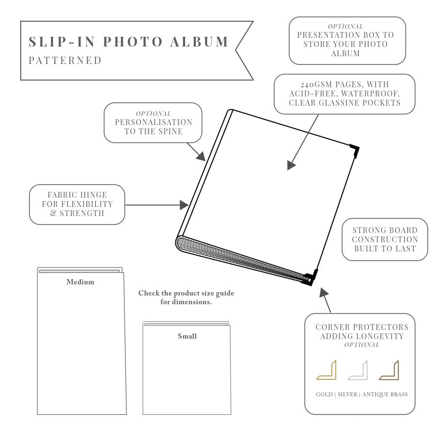 Patterned Memorial Slip-In Photo Album