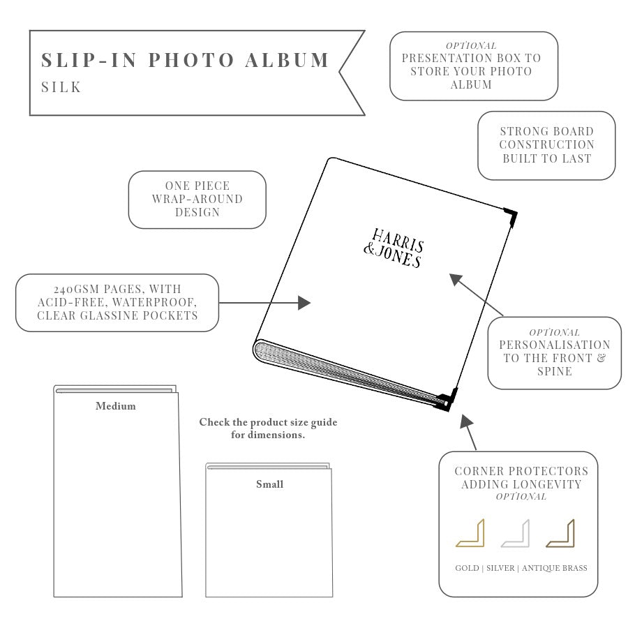 Silk Wedding Slip-In Photo Album