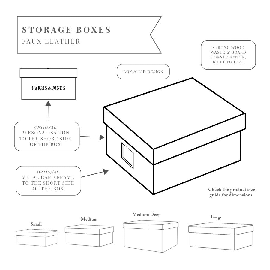 Faux Leather Storage Boxes