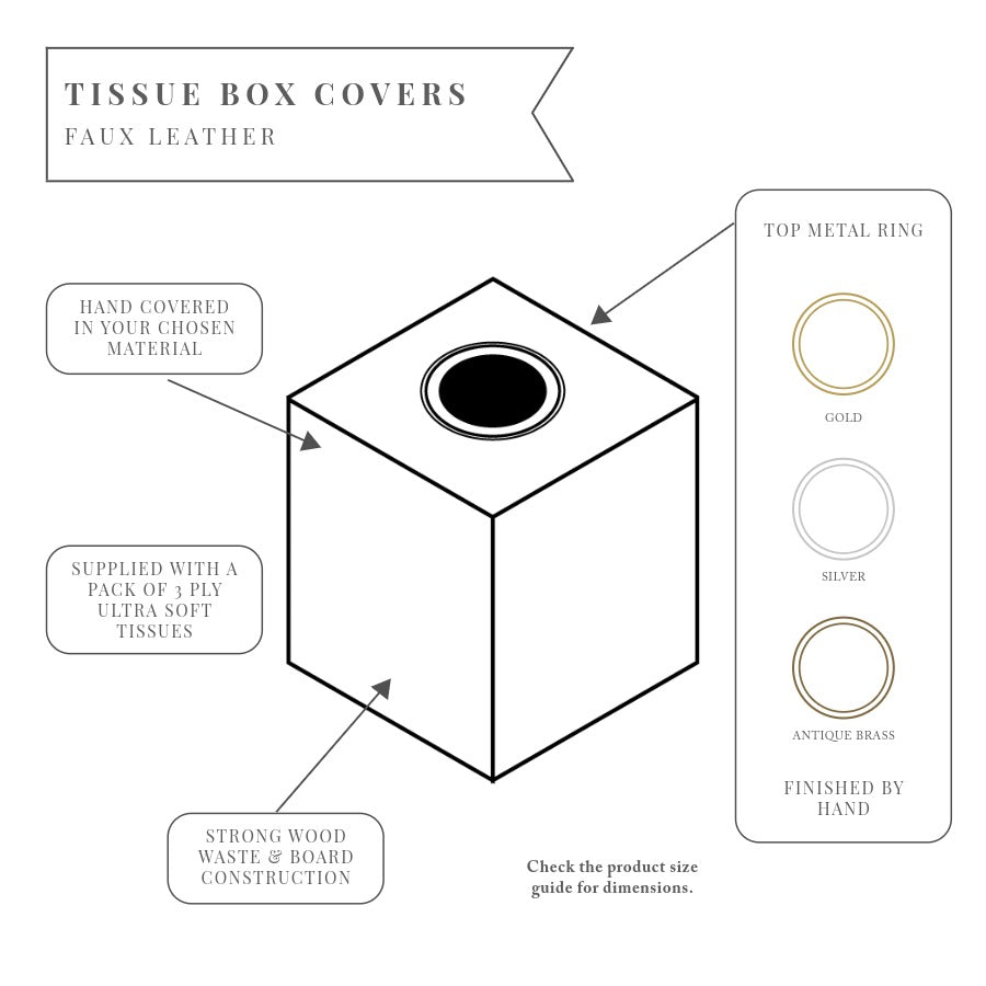 Faux Leather Tissue Boxes