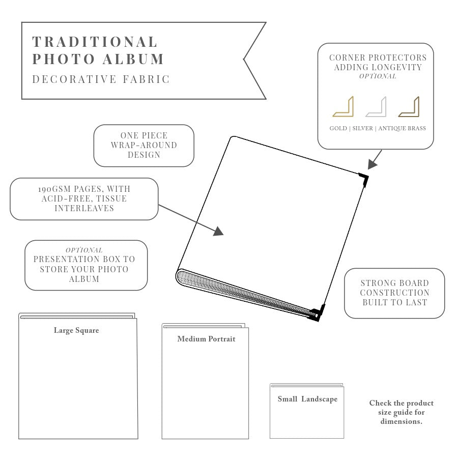 Traditional Decorative Fabric Photo Album