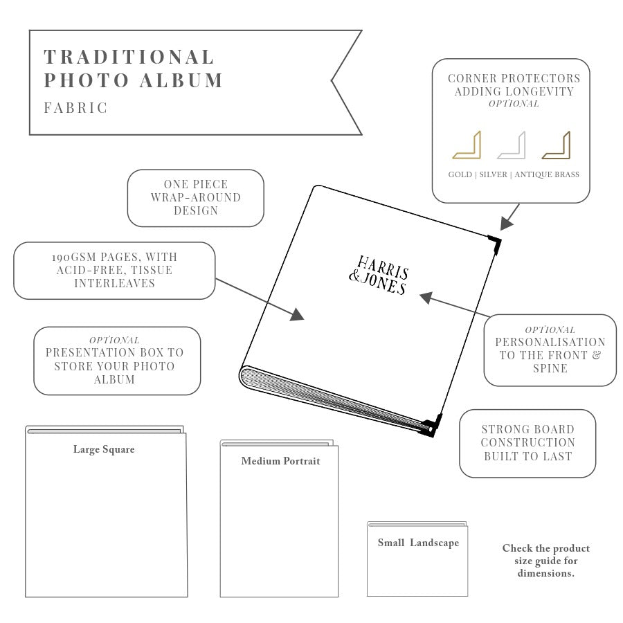 Fabric Memorial Traditional Photo Album