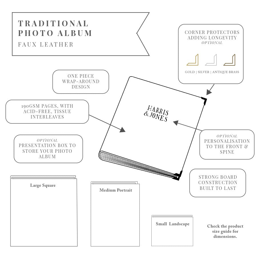 Traditional Faux Leather Photo Album