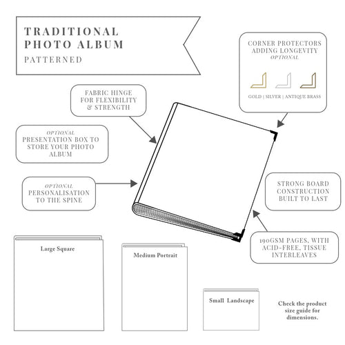 Patterned Wedding Traditional Photo Album
