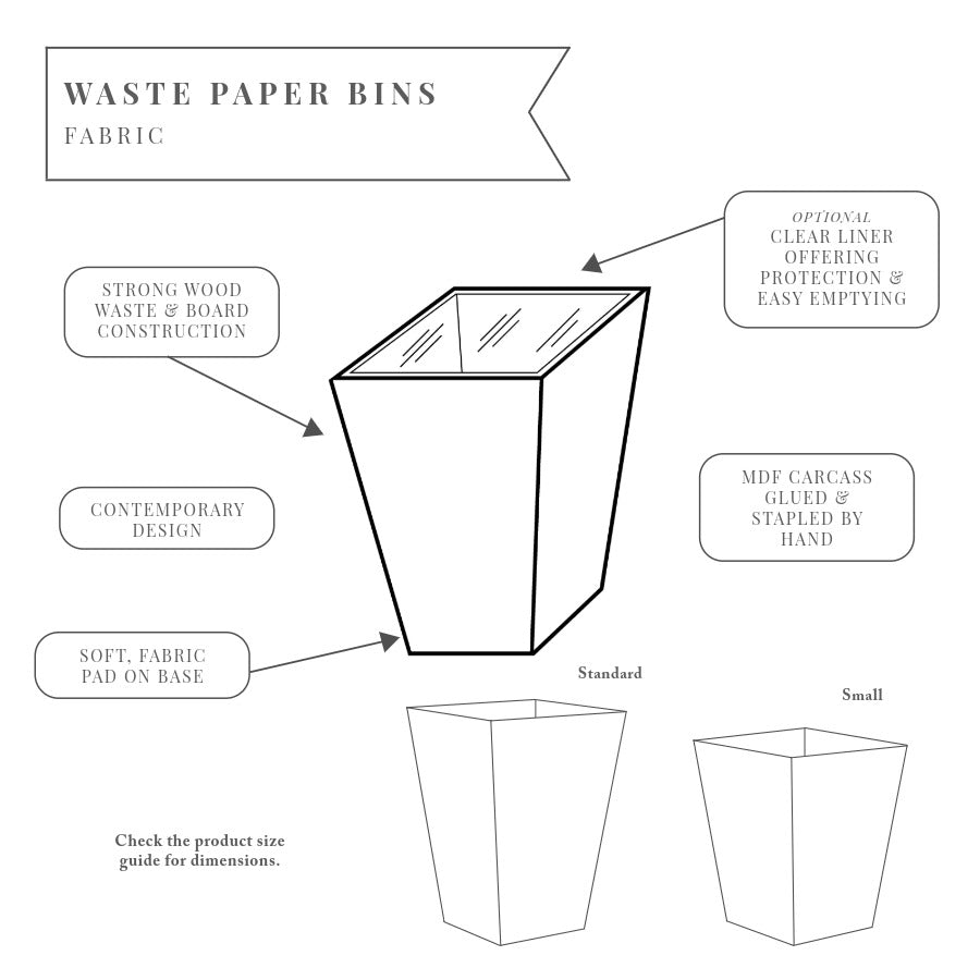 Fabric Waste Paper Bins