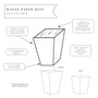 Faux Leather Waste Paper Bins