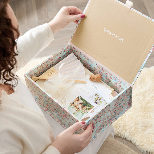 Patterned Wedding Keepsake Box