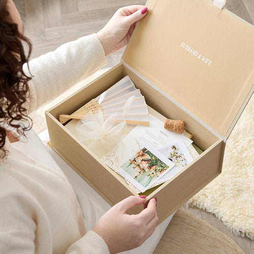 Silk Wedding Keepsake Box